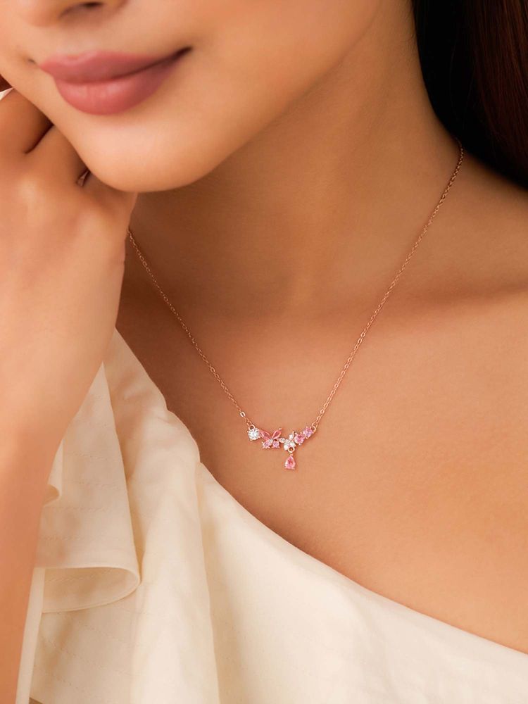 Zavya Springtime Bloom Silver Necklace (Adjustable)-image-46