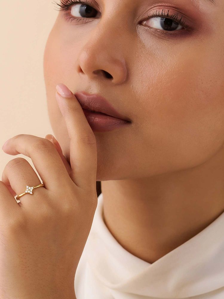 Zavya A Little Spark of Forever Gold Plated Ring (Adjustable)-picture-21