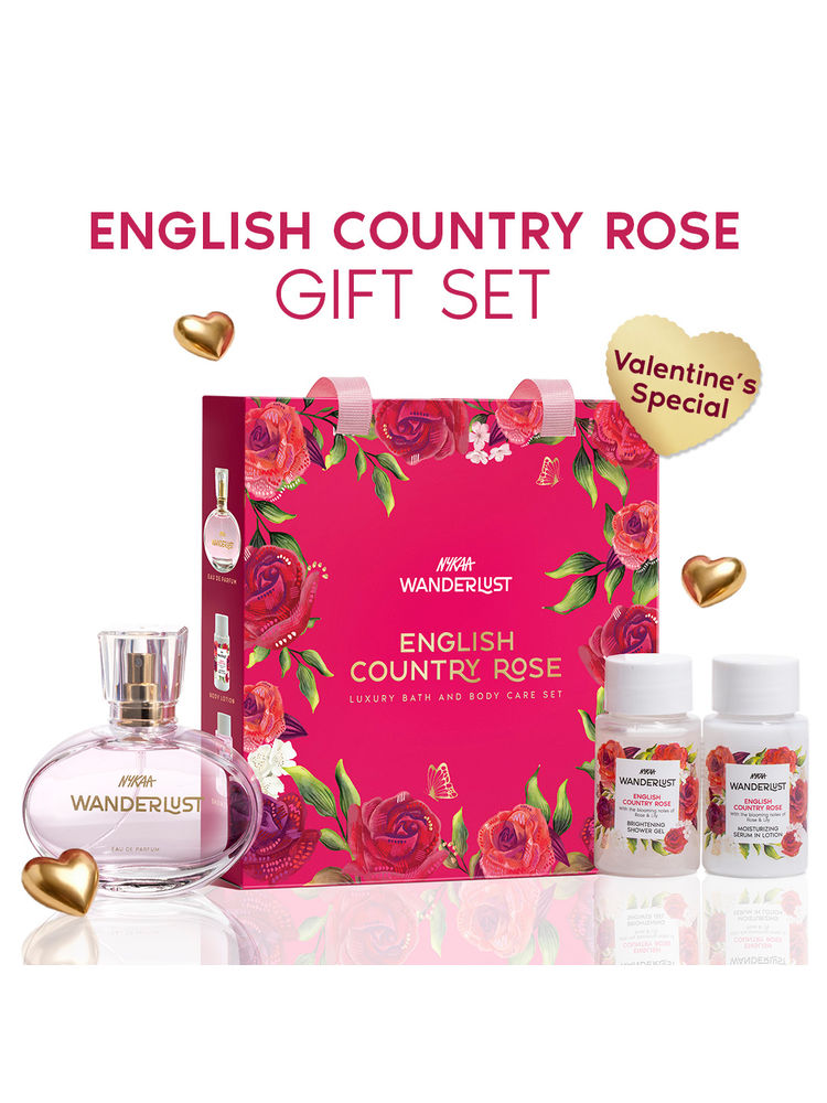 Wanderlust Valentine's Fragrance Mini Gift Set English Country Rose (Edp, Body Lotion & Shower Gel)-picture-17