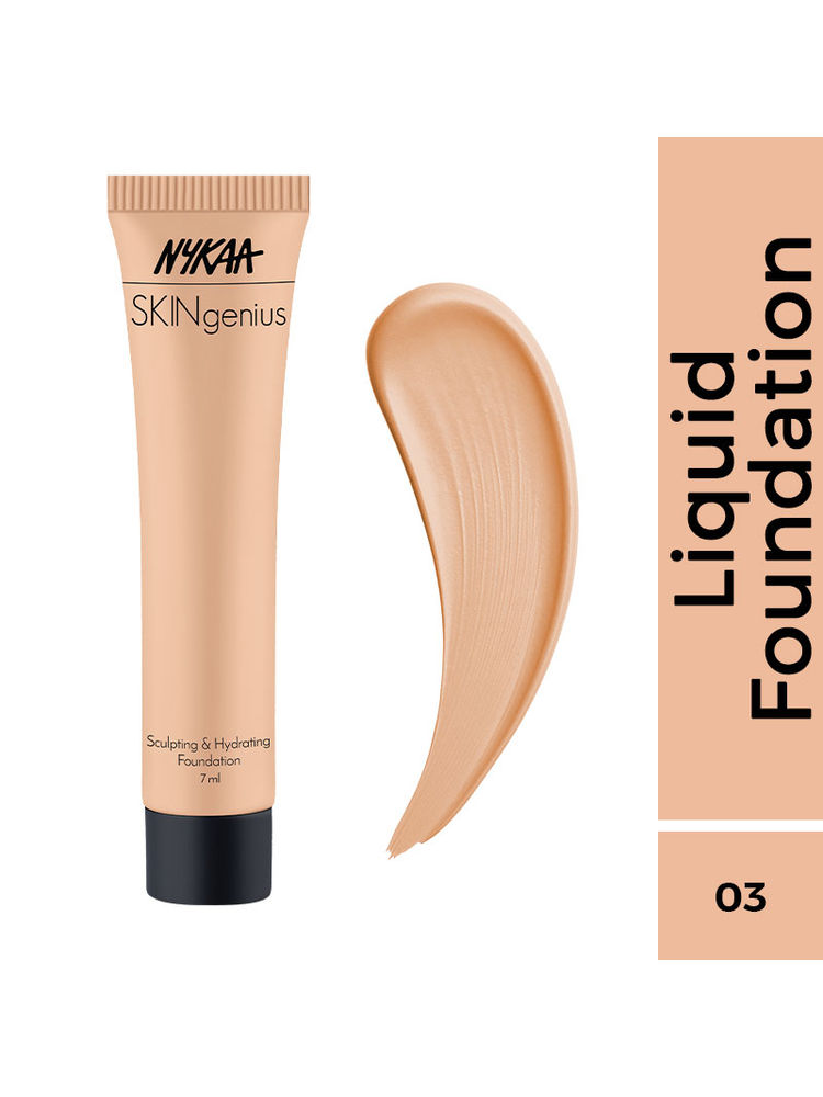 Nykaa Cosmetics Mini SKINgenius Sculpting & Hydrating Dewy Foundation-picture-10