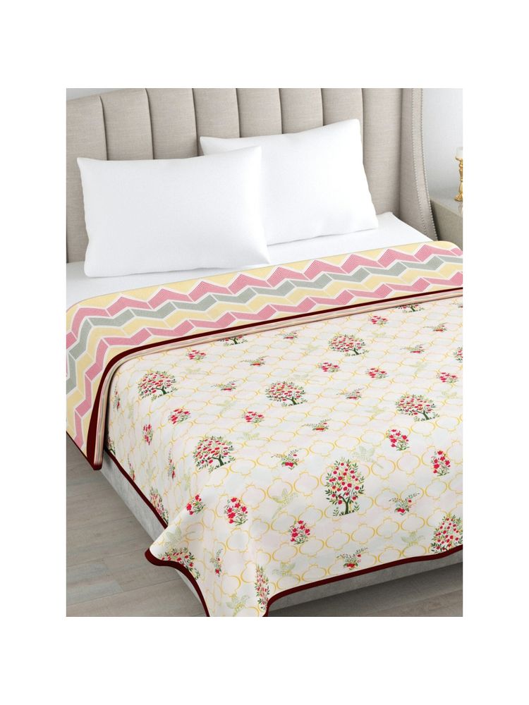Haus & Kinder Cotton Cambric Reversible Double Bed Dohar for Ac Rooms Multi-Color (Queen)-picture-14