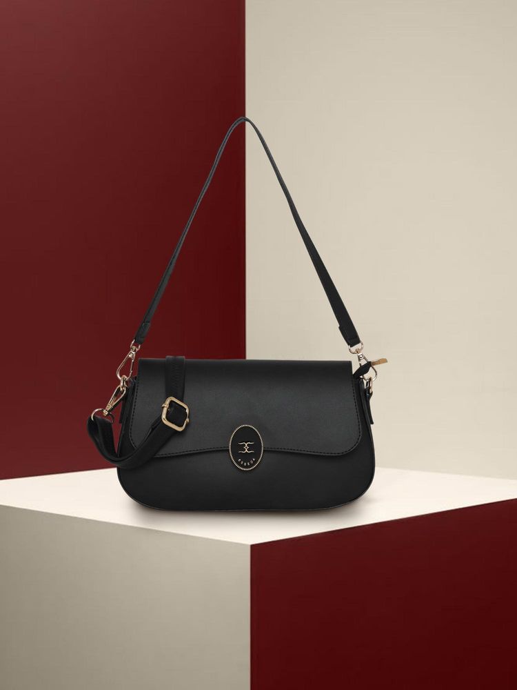 ESBEDA Black Belleza Sling Bag with Detachable Strap-picture-33