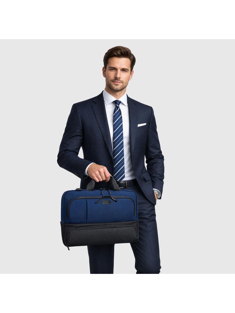 THE HOLISTIK Edge Pro Navy Blue Laptop Bag-image-7