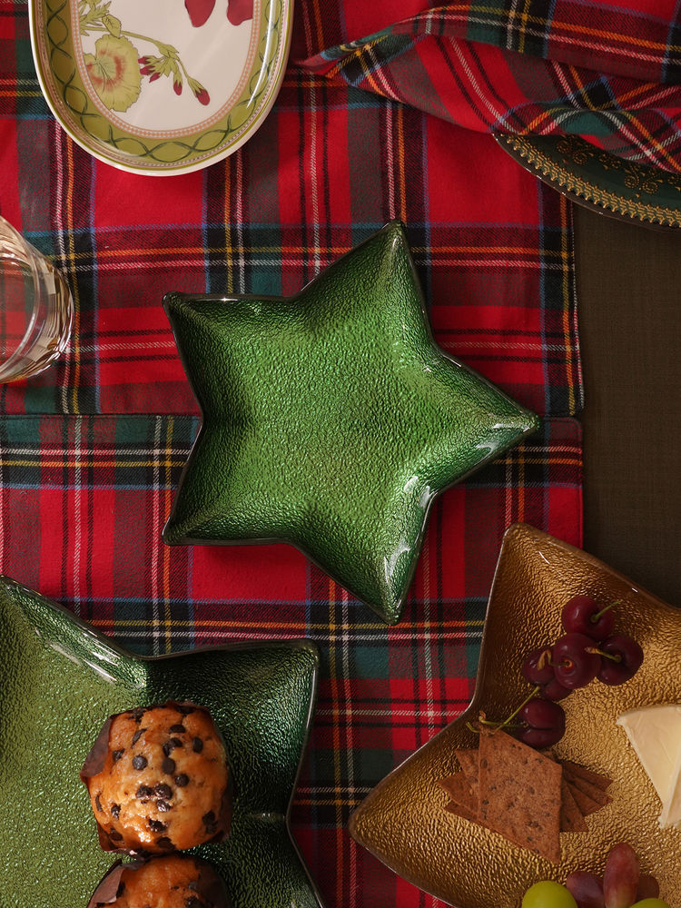 Pure Home + Living Green Shining Star Glass Decorative Platter-image-14
