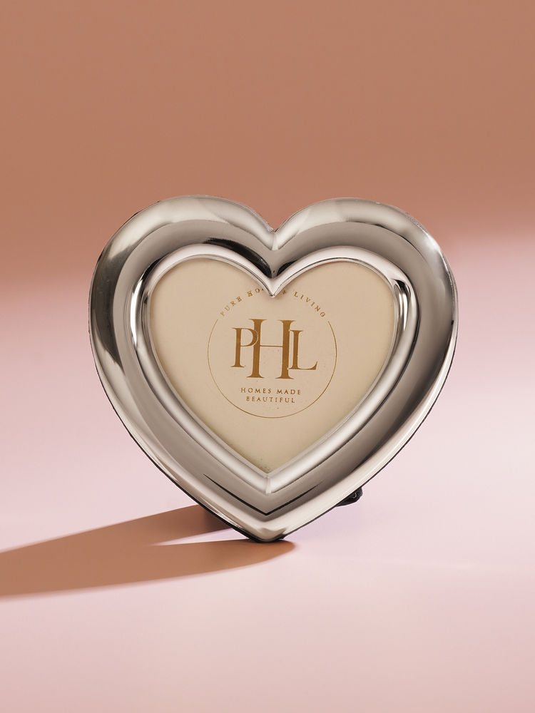 Pure Home + Living Silver Heart Shaped Photo Frame-image-34