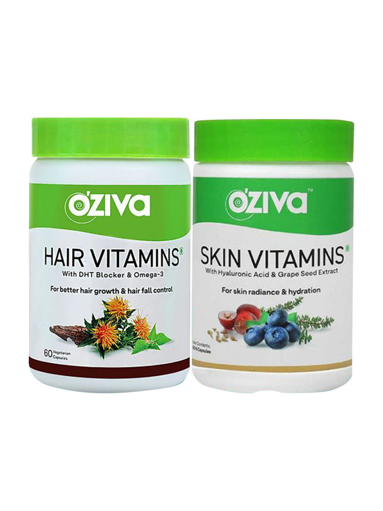 OZiva Hair & Skin Radiance Pack (OZiva Hair Vitamins + Skin Vitamins)