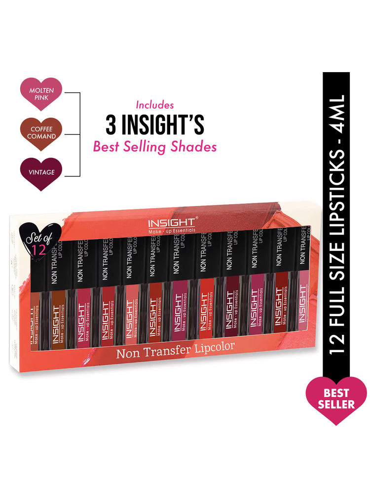 Insight Cosmetics Non Transfer Lipcolor - Pack Of 12