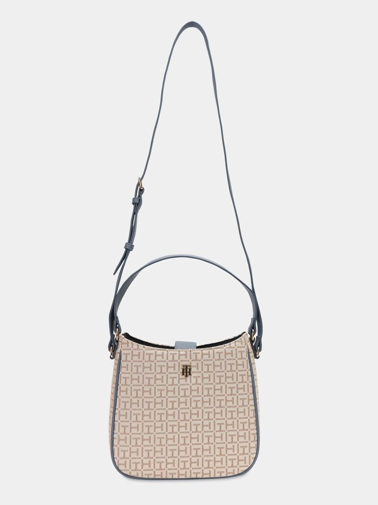 tommy hilfiger accessories Tommy Hilfiger Women Beige Polyester Typography Sling Bag-picture-37