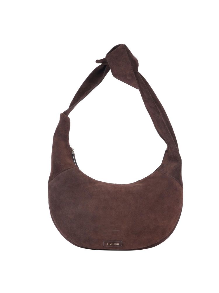 SILVIANO Women Brown Leather Solid Handbag-image-49