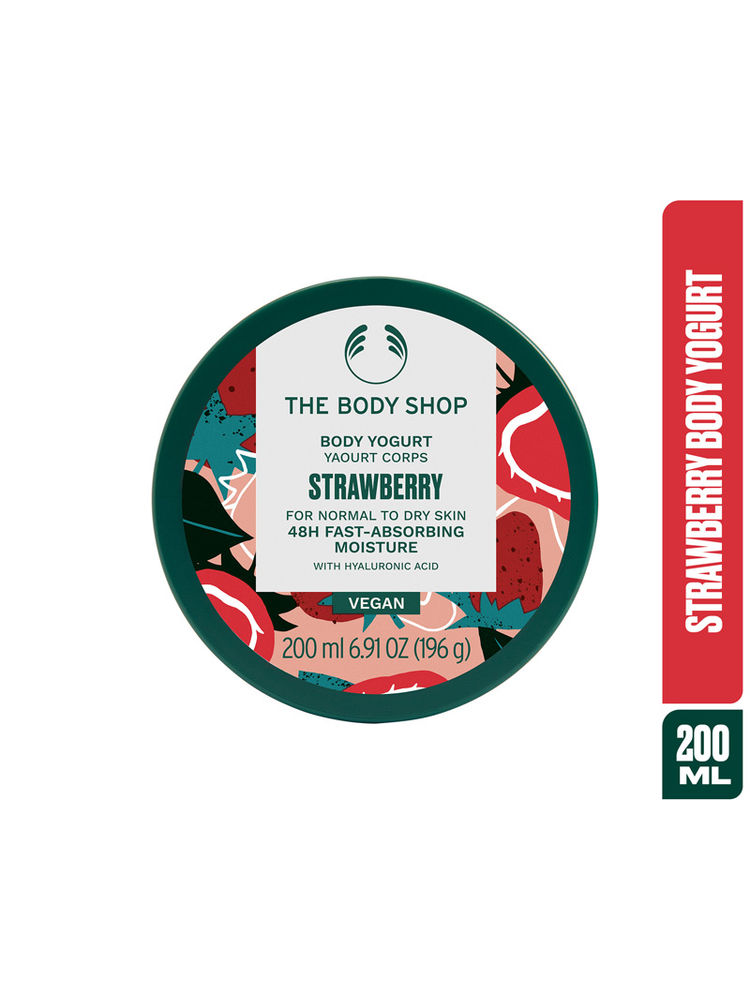 The Body Shop Strawberry Body Yogurt, 48-Hour Hydration, Strawberry Oil & Shea Butter