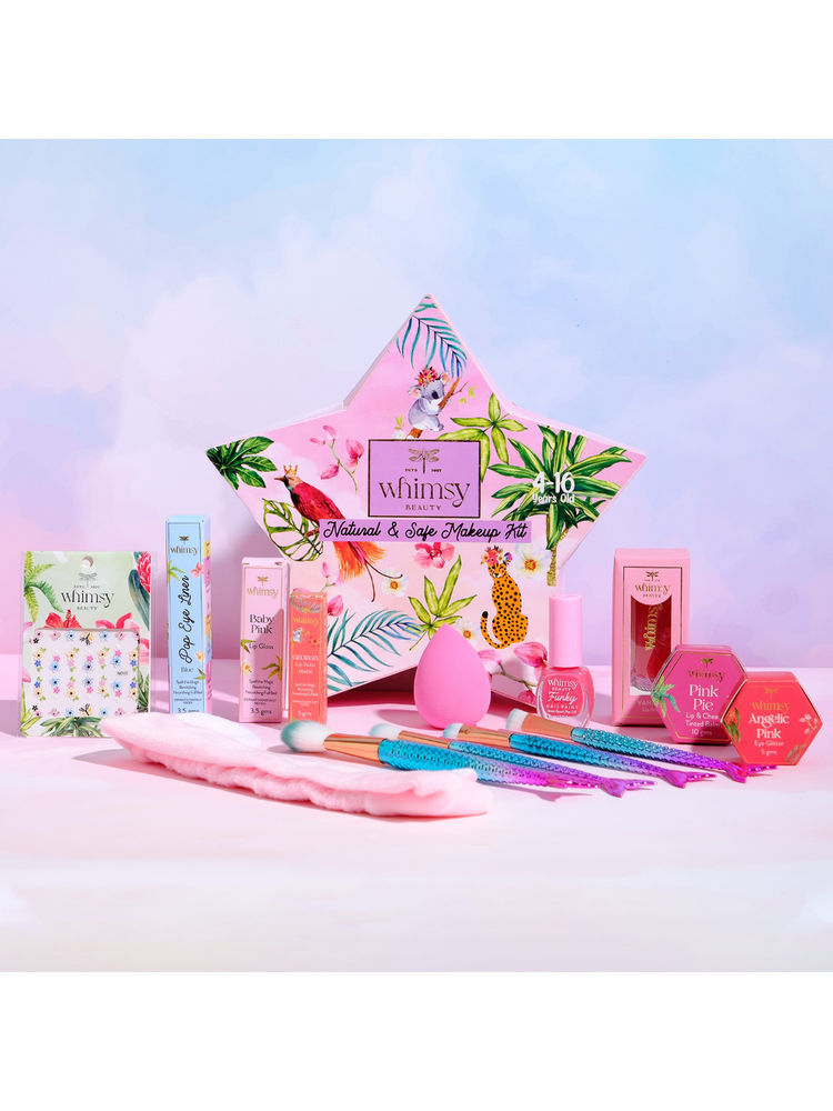 Whimsy Safe & Organic Blossom Beauty Makeup Kit for Preteen & Teen Girls - Pack of 12