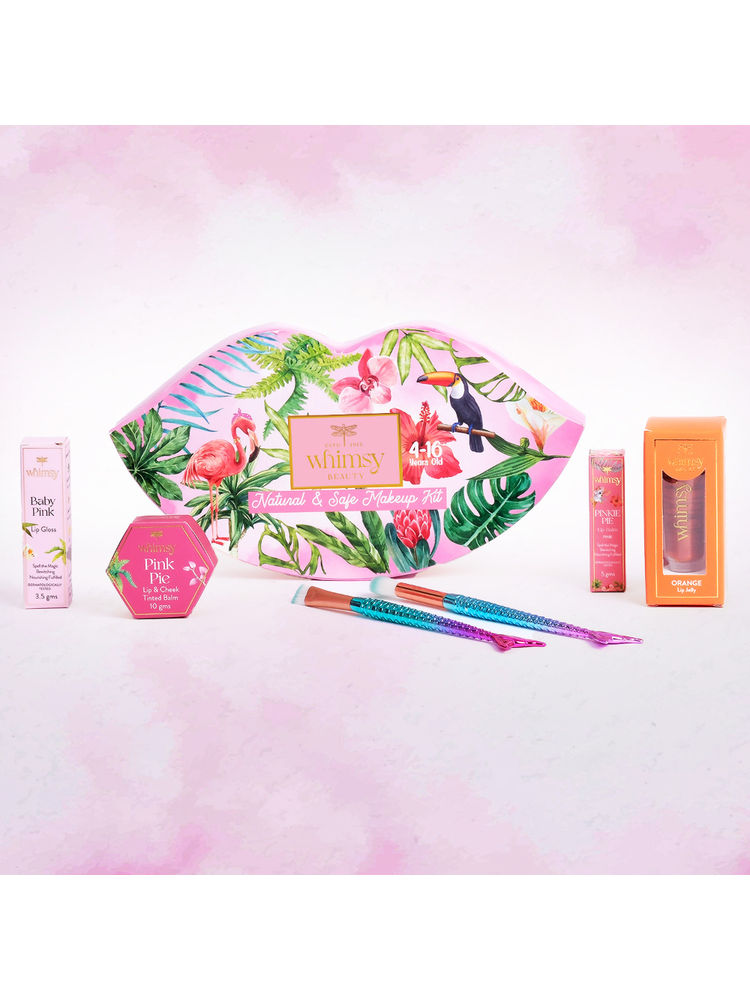 Whimsy Safe & Organic Liplicious Beauty Makeup Kit For Preteen And Teen Girls - Pack Of 7