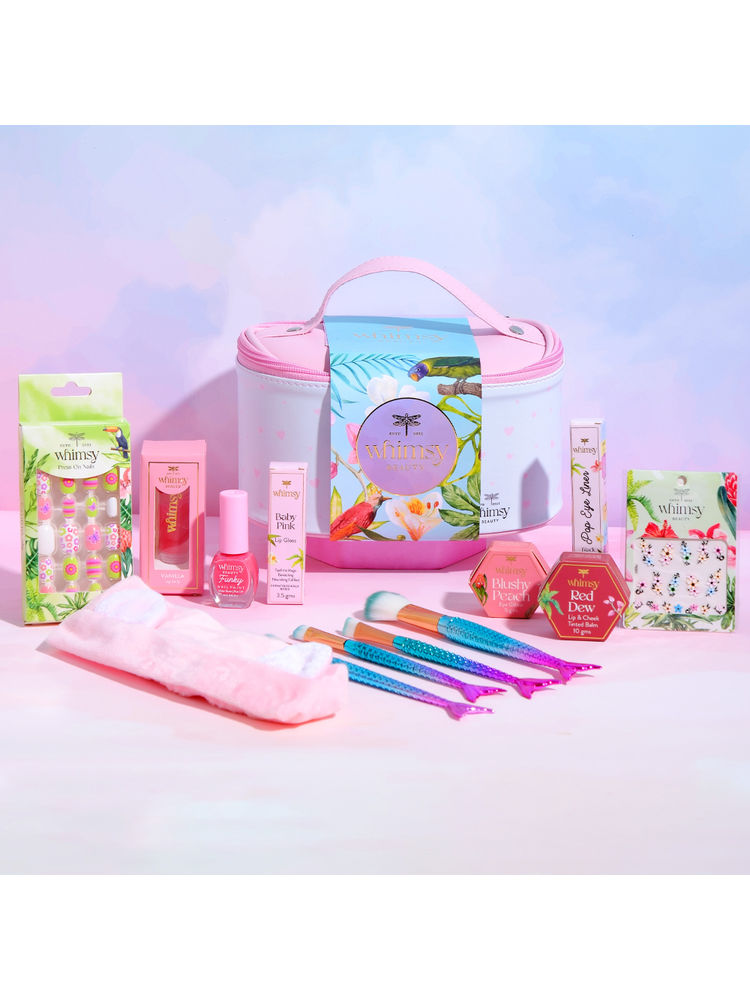 Whimsy Safe & Organic Unicorn Travel Beauty Kit For Preteen And Teen Girls - Pack Of 13