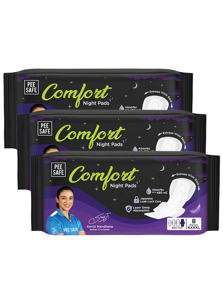 Pee Safe Comfort Night Pads Ultra Thin Overnight Pads Extra Long XXXXL - Pack Of 3-picture-18