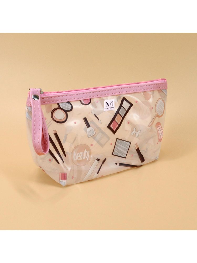 NFI Essentials Printed Makeup Pouch for Women, Transparent Stylish Travel Cosmetic-picture-27
