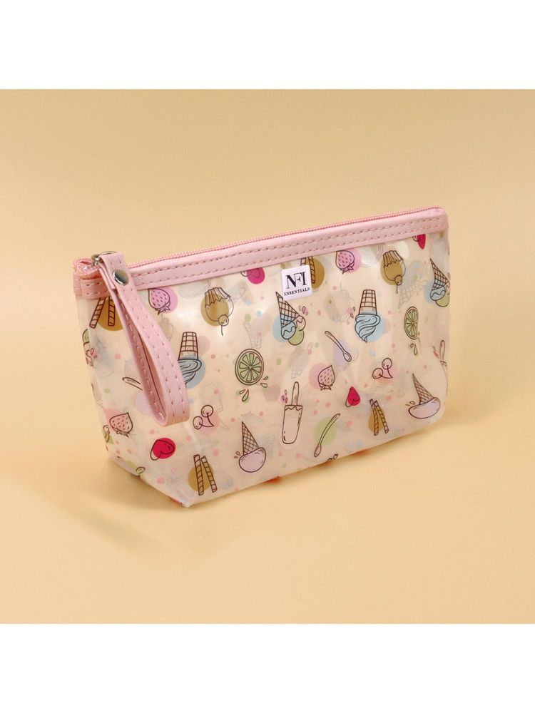 NFI Essentials Printed Makeup Pouch for Women, Transparent Stylish Travel Cosmetic-picture-18