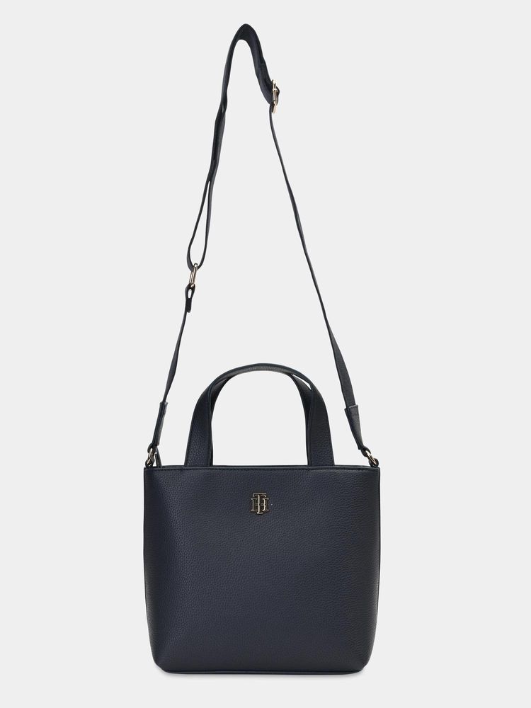 tommy hilfiger accessories Tommy Hilfiger Women Blue Pu Sling Bag with Detachable Strap-picture-23