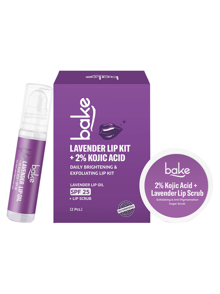 BAKE Kojic Acid Lavender Lip Kit with Lip Balm SPF 50 & Lip Scrub for Dark & Pigmented Lips-picture-10