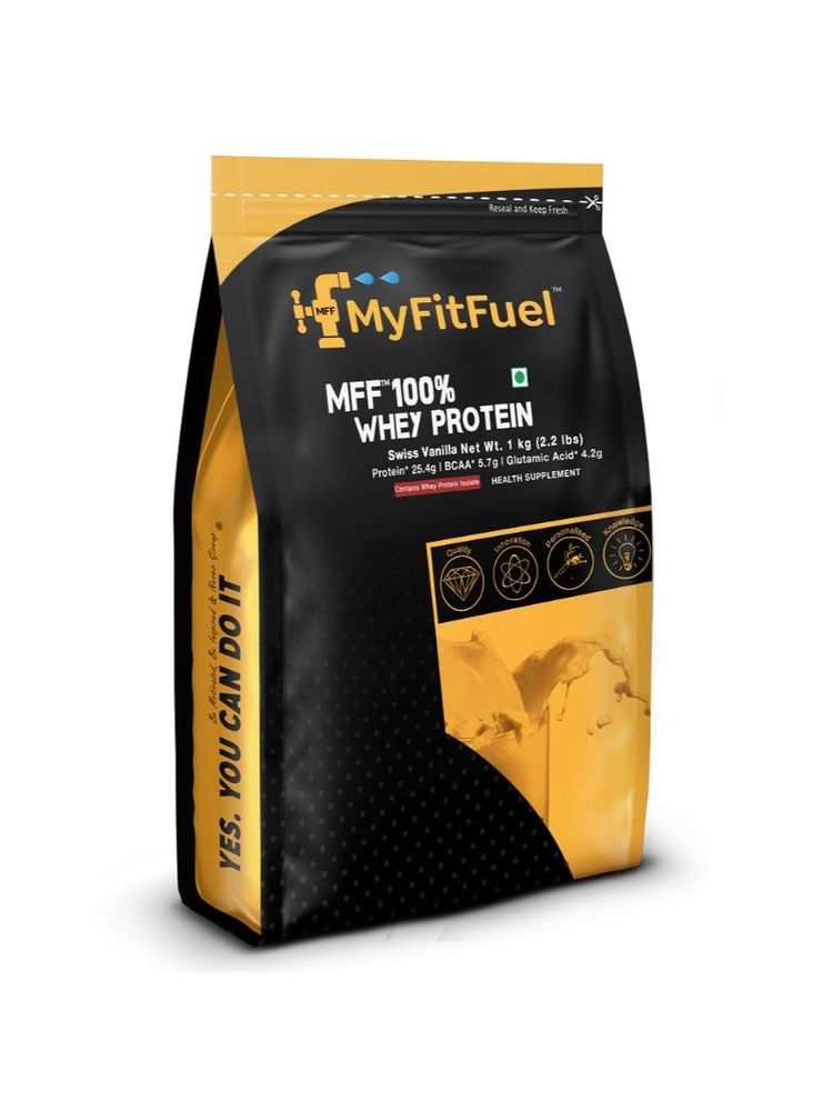 MyFitFuel 100% Whey Protein (Contains Whey Protein Isolate) Smooth Swiss Vanilla (1kg)-picture-10