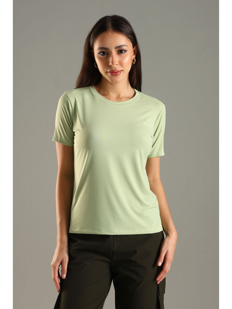 DOMIN8 Women Green Soft and Stretchy Nylon Sports Top-picture-11