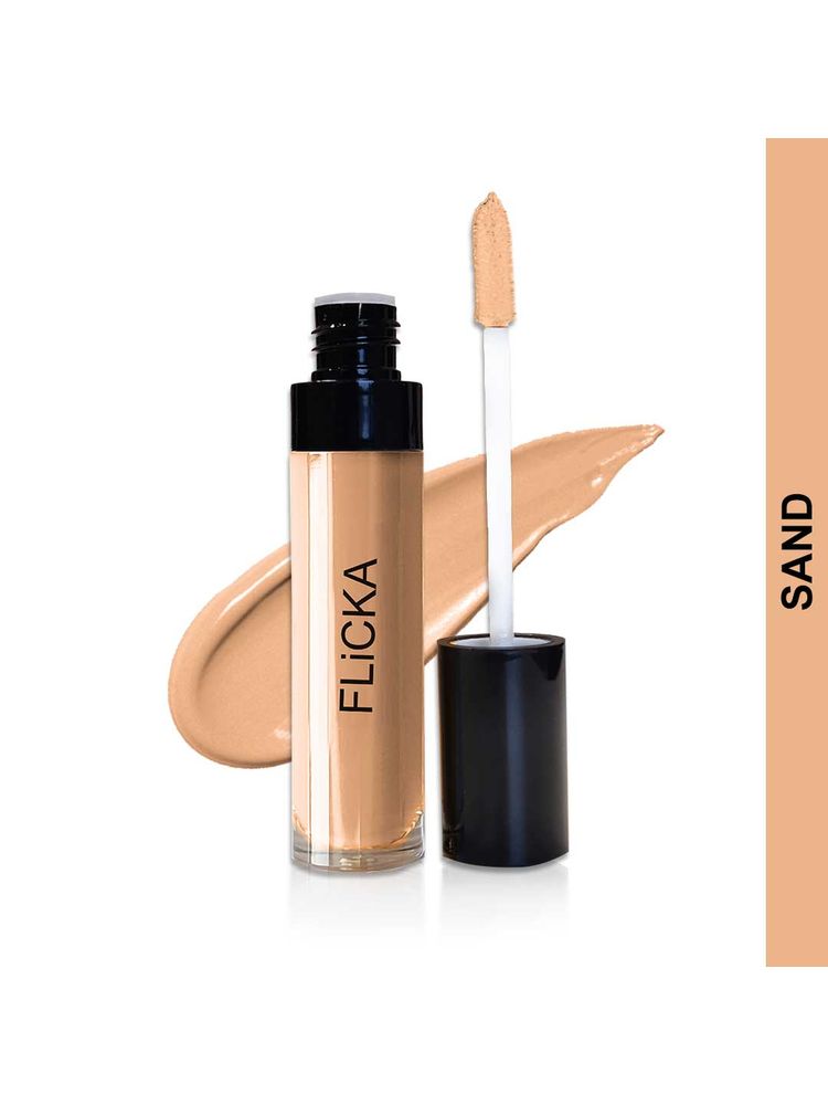 Flicka Cover Story Liquid Concealer Sweat Proof Waterproof Lightweight All Skin Types