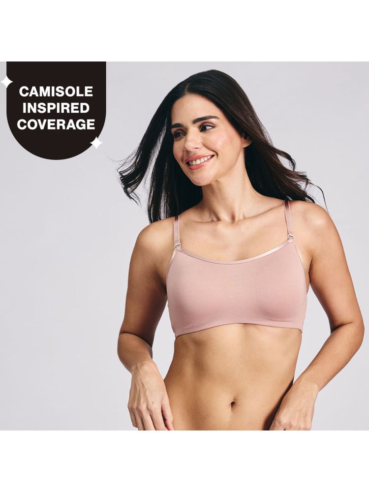 Nykd By Nykaa Breathe Cotton Everyday Padded Non Wired Cami T-Shirt Bra NYB402 Skin-picture-28