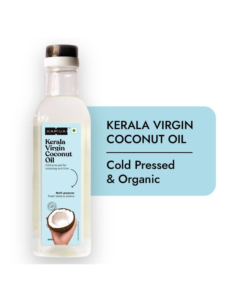 Kapiva Virgin Coconut Oil (Cold Pressed) 100% Pure & Organic for Cooking, Skin & Hair Health