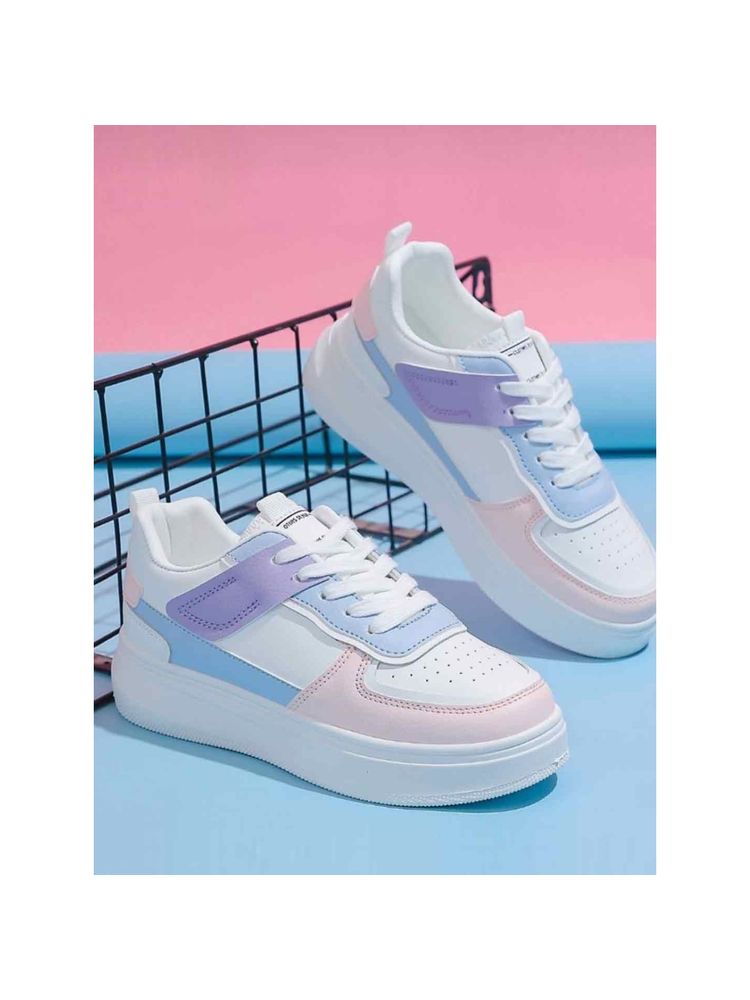 Shoetopia Women Pink Perforations Sneakers-picture-11