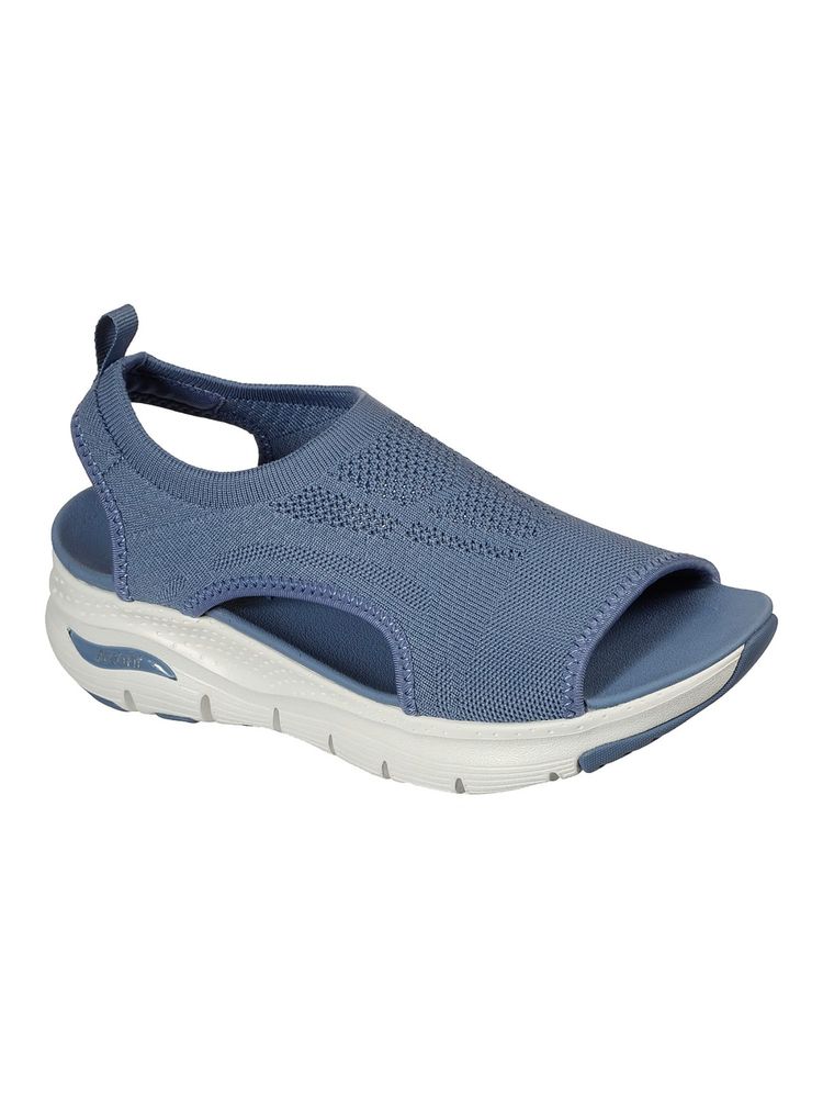 SKECHERS Grey Mesh Rubber Women Sandals-image-19
