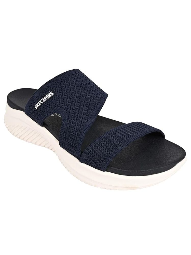 SKECHERS Navy Blue Mesh Rubber Women Sandals-image-46