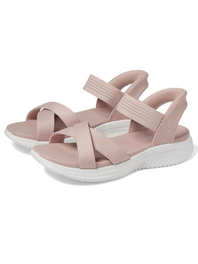 SKECHERS Pink Mesh Rubber Women Sandals-picture-26