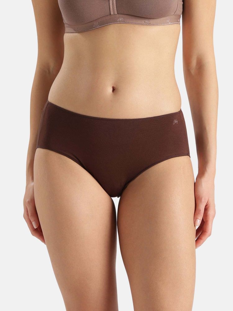 Jockey 1802 High Coverage Micro Modal Elastane Hipster Brown-picture-24