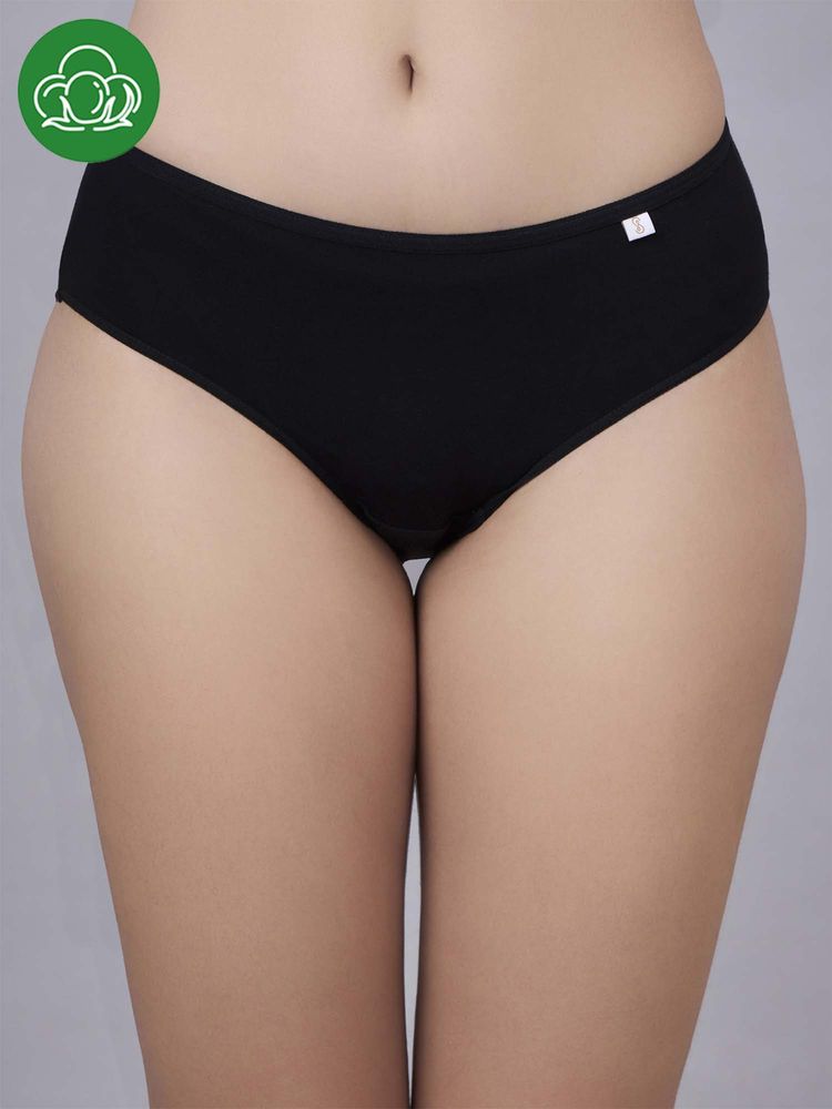 Inner Sense Black Solid Bamboo Fibre Regular Bikini Panty-picture-19