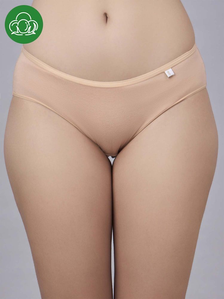Inner Sense Beige Solid Bamboo Fibre Regular Bikini Panty-picture-15