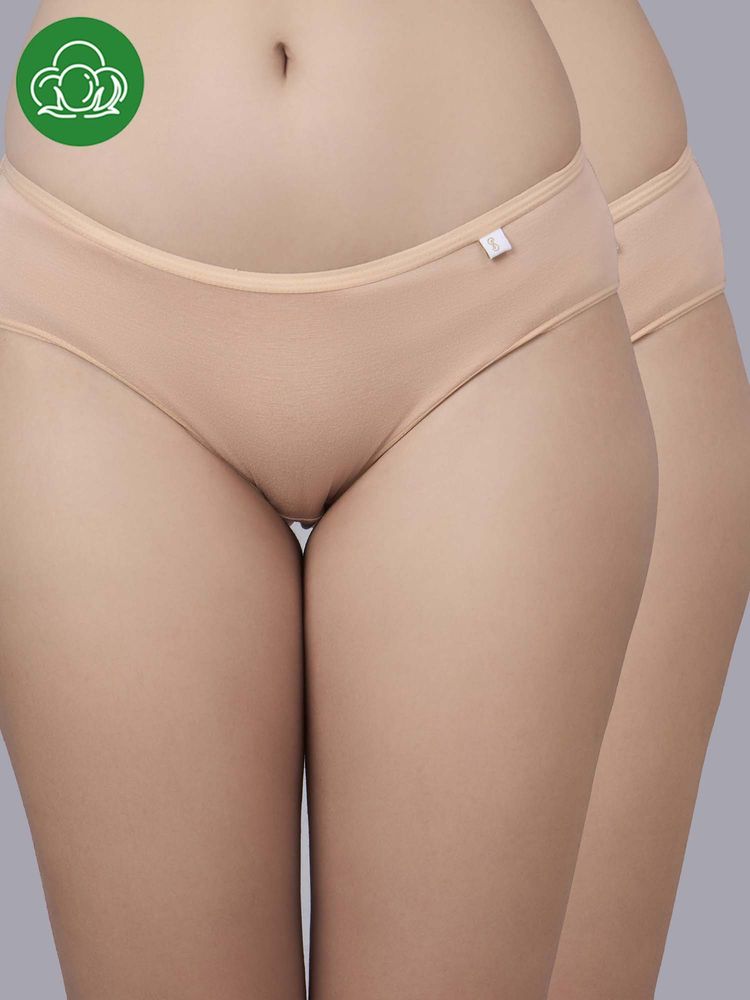 Inner Sense Beige Solid Bamboo Fibre Regular Bikini Panty-picture-18