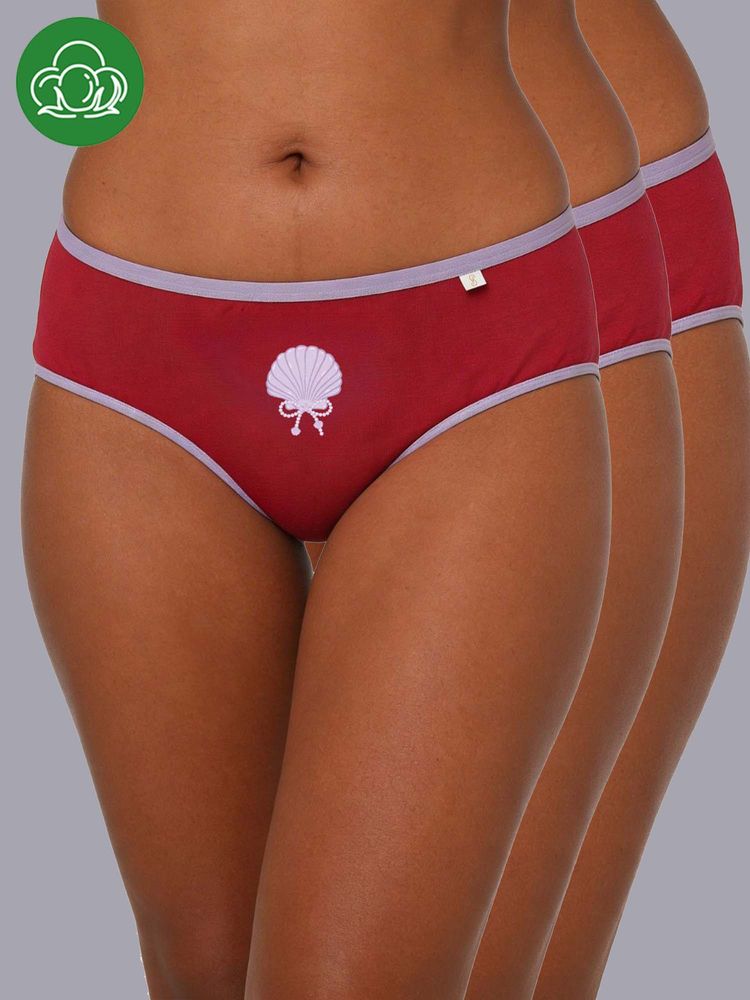 Inner Sense Maroon Solid Bamboo Fibre Regular Bikini Panty-picture-10