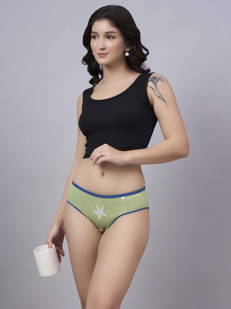 Inner Sense Green Solid Bamboo Fibre Regular Bikini Panty-image-40