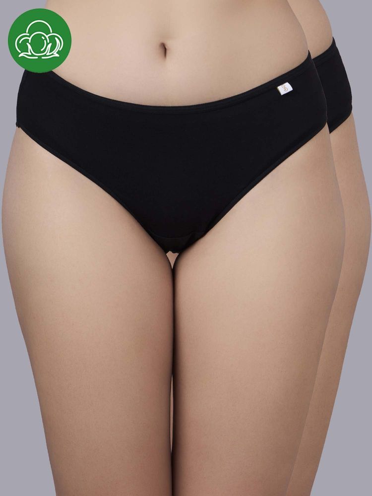 Inner Sense Black Solid Bamboo Fibre Regular Briefs-picture-24