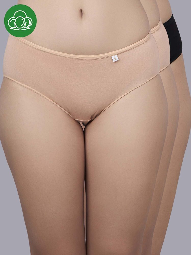 Inner Sense Multi-Color Solid Bamboo Fibre Regular Briefs-image-8