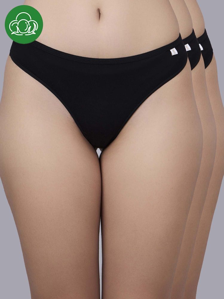 Inner Sense Black Solid Bamboo Fibre Regular Thongs-picture-21