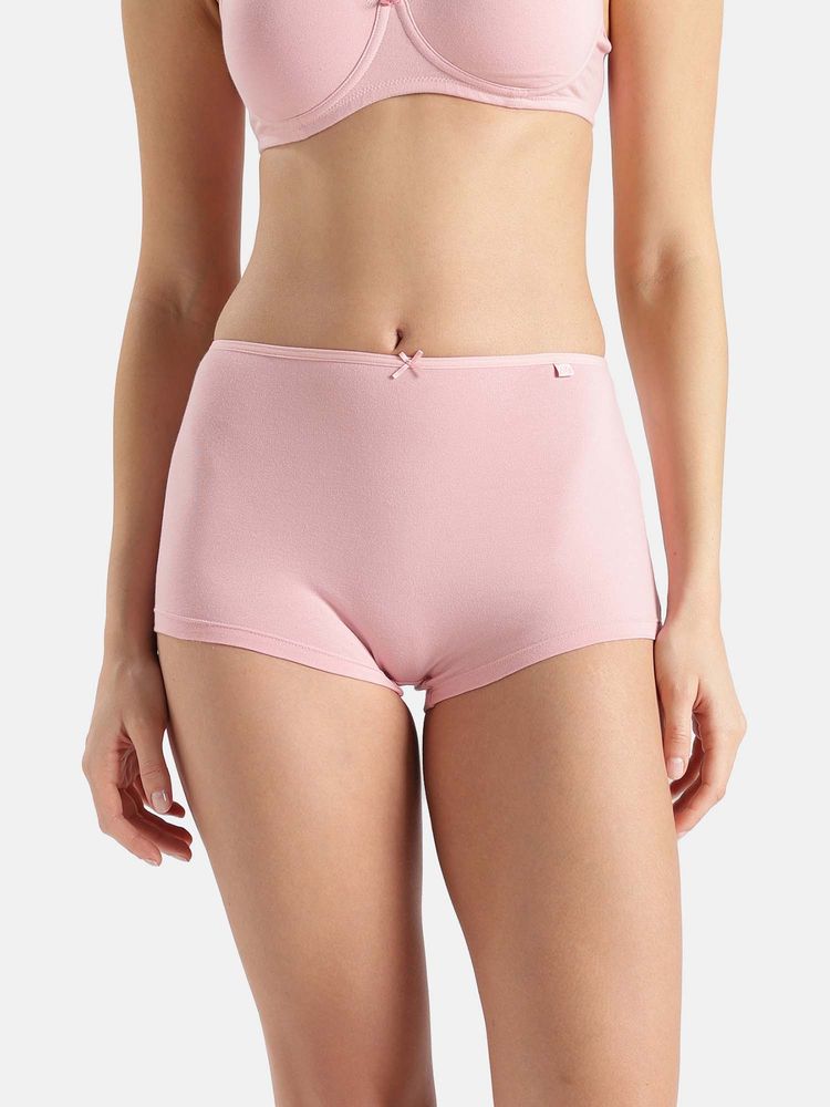 Jockey Ss04 High Coverage Super Combed Cotton Elastane Boy Shorts Pink-picture-27