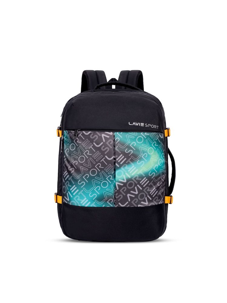Lavie Sport Quest20 2C Backpack 20L Laptop Compartment For Men And Women-Black-Teal (Large)-image-49