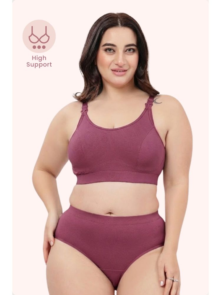 Zelena Cotton Maternity and Nursing Bra Full Coverage Wirefree Feeding Bra Blush-picture-10