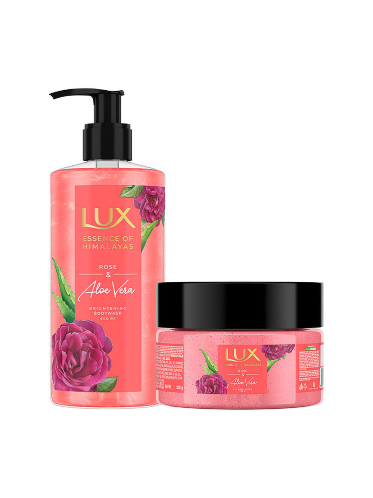 Lux Rose Aloevera Brightening Body Wash & Scrub Combo-picture-28