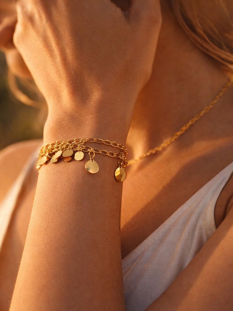 Jewelz Gold Plated Charm Bracelet For Women And Girls-picture-30