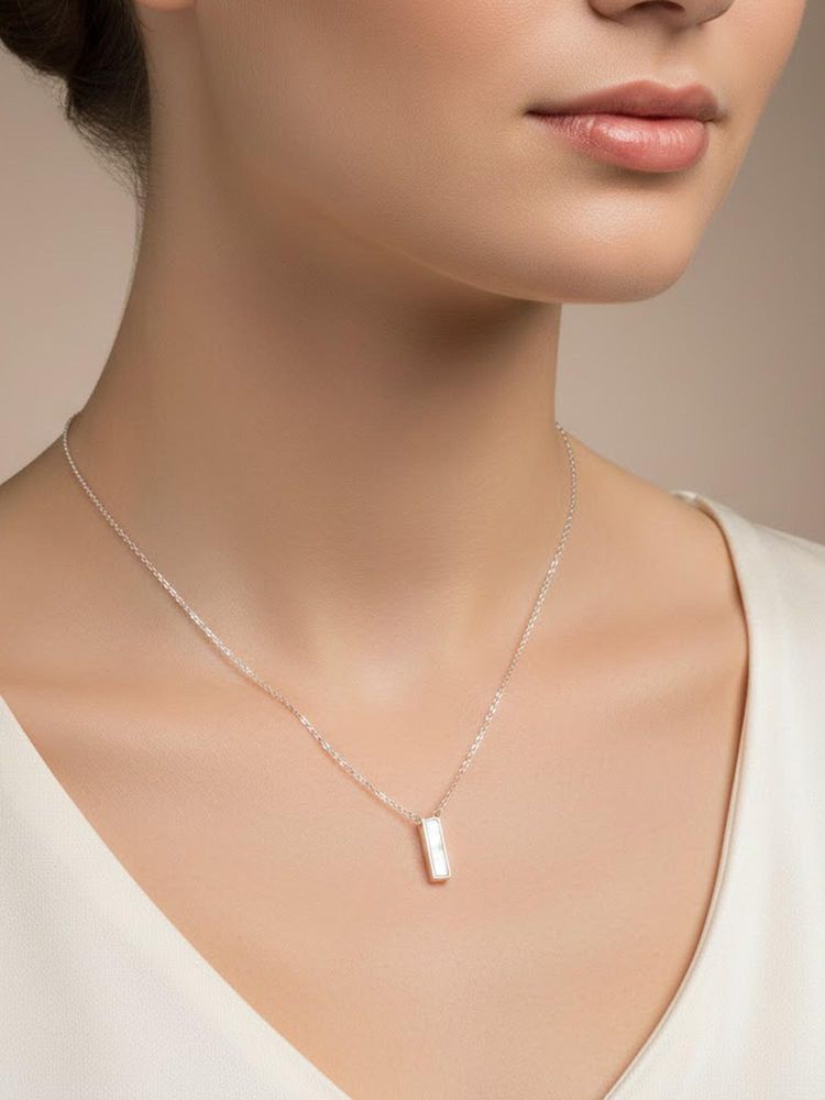 925 SILLER The Serene Column Necklace-picture-29