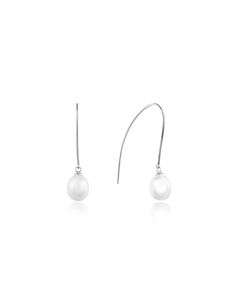 Nistra 925 Sterling Silver Pearl Moonlit Luster Earrings For Women-image-7