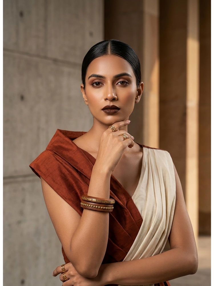 Mitali Jain Luna Wood Bangle Stack - Pack Of 2 (2.6)-image-27