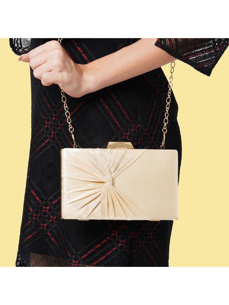 Lavie Vertical Cheer Women's Frame Clutch (Mt.Gold) (S)