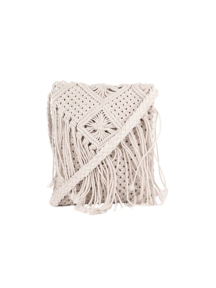 Astrid Natural Handmade Macrame Sling With Fringes-picture-26